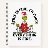 Grinch | Everything is Fine Notitieboek (Voorkant)