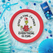 Grinch | Everything is Fine Papieren Bordje (Feest)