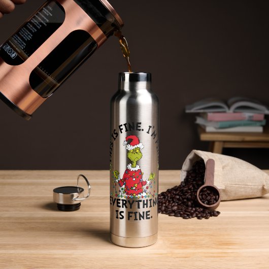 Grinch | Everything is Fine Waterfles (Koffie)