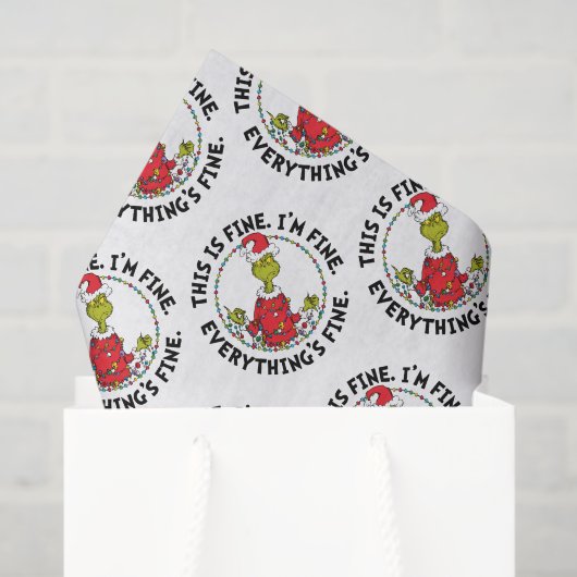 Grinch | Everything's Fine Tissuepapier (Cadeauzakje)