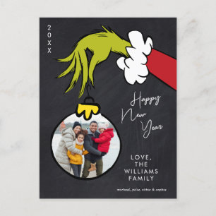 Grinch Gelukkig Nieuwjaar - Kerstfoto Feestdagenkaart