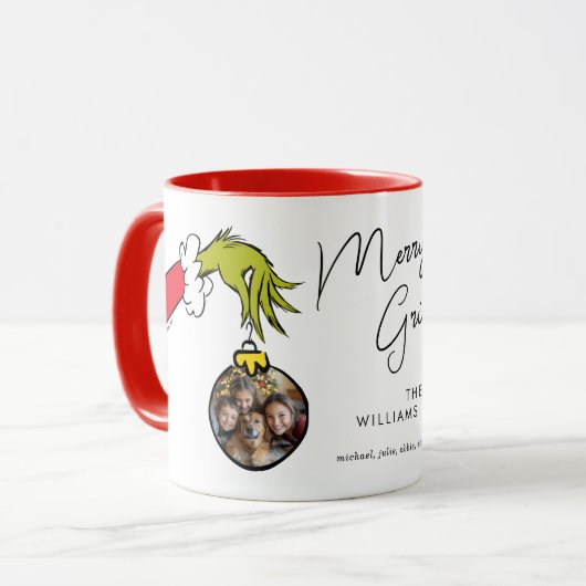 Grinch | Gepersonaliseerde kerstbal Mok (Voorkant links)