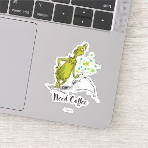 Grinch Grappig Heb Koffie Nodig Sticker