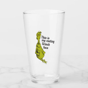 Grinch   Grappig ontspannen Grinch-gezicht Glas