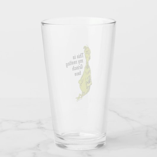 Grinch | Grappig Resting Grinch Face Glas (Achterkant)