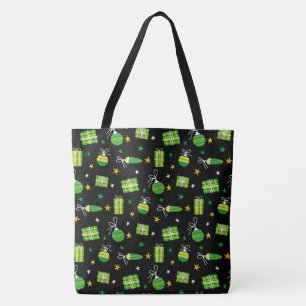 Grinch Green Kerstdecor Pattern Draagtas