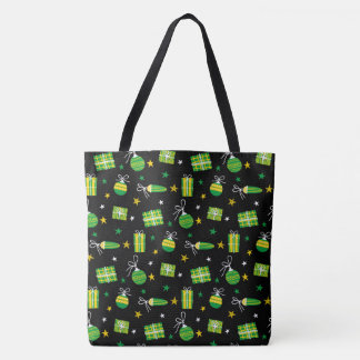 Grinch Green Kerstdecor Pattern Draagtas