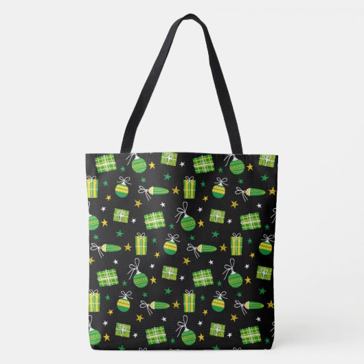 Grinch Green Kerstdecor Pattern Draagtas (Voorkant)