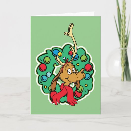 Grinch | Grote Kerstkrans Kaart (Voorkant)