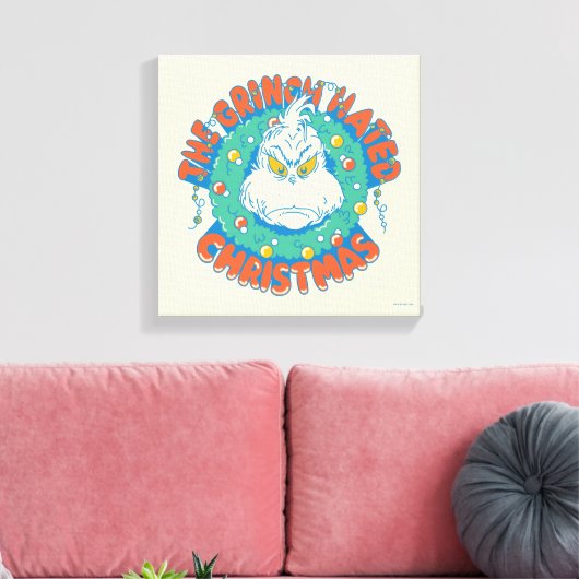 Grinch haatte Kerstmis Canvas Afdruk (Insitu (Woonkamer))