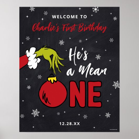 Grinch Hij is een Mean One 1e Verjaardag Poster (Voorkant)