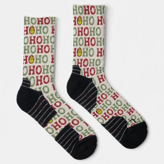 Grinch Ho Ho Pattern Sokken (Rechts)