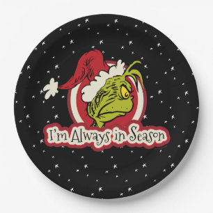 Grinch Ik ben altijd in het seizoen Papieren Bordje