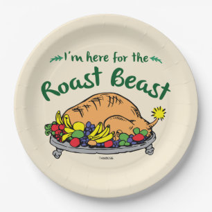 Grinch   Ik ben hier voor de Roast Beast Quote Papieren Bordje