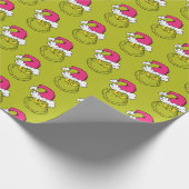 Grinch in Pink Santa Hat Cadeaupapier (Hoek)