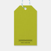 Grinch in roze kerstmuts cadeaulabel (Achterkant)