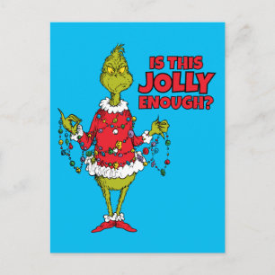 Grinch "Is dit vrolijk genoeg?" Feestdagenkaart
