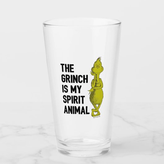 Grinch is mijn Spirit Animal Glas (Voorkant)