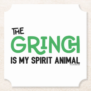 Grinch is mijn spirituele dier citaat kartonnen onderzetters