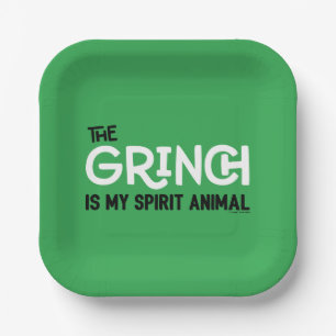 Grinch is mijn spirituele dier citaat papieren bordje