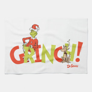 Grinch! Karakter Logo Grafisch Theedoek