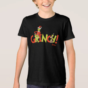 Grinch! Karakter Logo Grafisch Tri-Blend Shirt