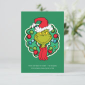 Grinch | Kerst Krans Kaart (Staand voorkant)
