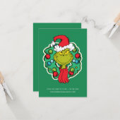 Grinch | Kerst Krans Kaart (Voorkant / Achterkant in situ)