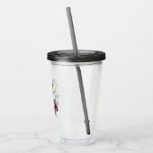 Grinch Kleurrijke Kerstmis Grafisch Acryl Drinkbeker (Links)