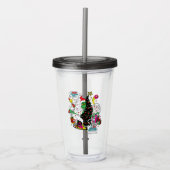 Grinch Kleurrijke Kerstmis Grafisch Acryl Drinkbeker (Voorkant)