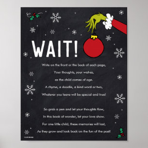 Grinch Krijtbord Gastboek Partijbord Poster