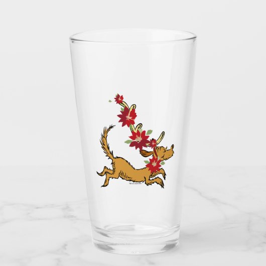Grinch | Max Kerst Pointsettia Glas (Voorkant)