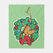 Grinch | Max Kerstkrans Fleece Deken (Voorkant)