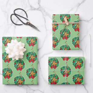 Grinch Max Kerstkrans Inpakpapier Vel