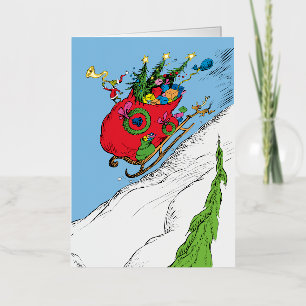 Grinch & Max Runaway Sleigh Folie Wenskaart