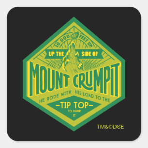 Grinch Mount Crumpit Vierkante Sticker
