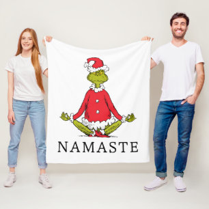 Grinch   Namaste Kerstman Fleece Deken