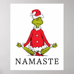 Grinch Namaste Kerstman Poster