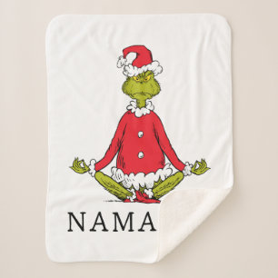 Grinch   Namaste Kerstman Sherpa Deken