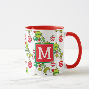 Grinch Ornament Patroon Voeg uw Monogram toe Mok