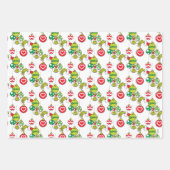 Grinch Ornament Pattern Inpakpapier Vel (Voorkant 2)