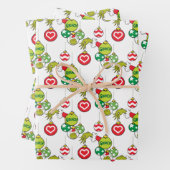 Grinch Ornament Pattern Inpakpapier Vel (In situ)