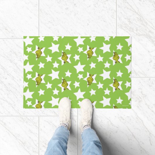 Grinch Peeking Star Pattern Deurmat (Binnen)