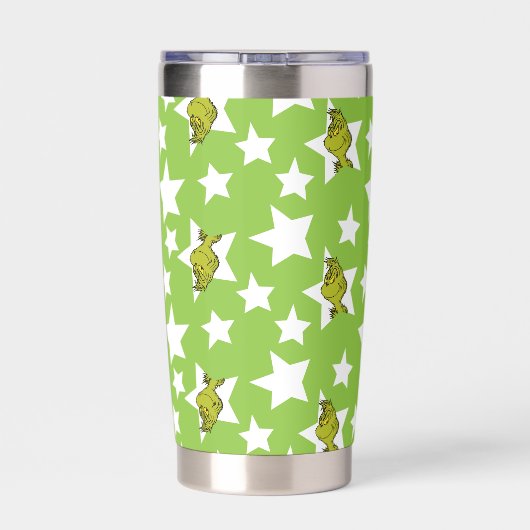 Grinch Peeking Star Pattern Geïsoleerde Drinkbeker (Achterkant)