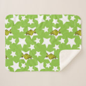 Grinch Peeking Star Pattern Sherpa Deken (Voorkant (horizontaal))
