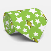 Grinch Peeking Star Pattern Stropdas (Opgerold)