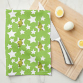 Grinch Peeking Star Pattern Theedoek (Quarter Fold)