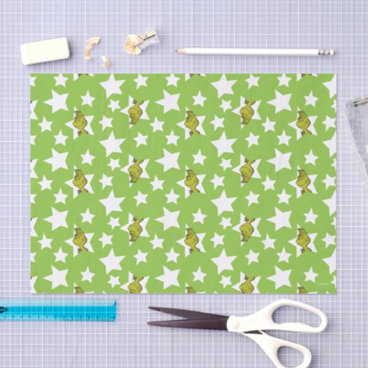 Grinch Peeking Star Pattern Tissuepapier (Craft)