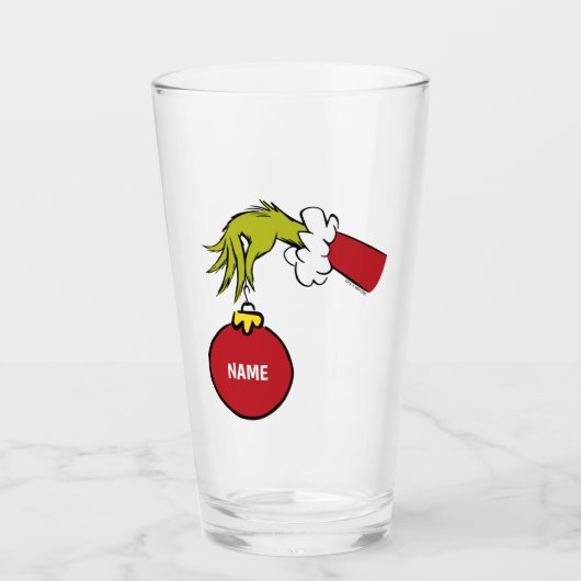 Grinch | Persoonlijke naam Glas (Voorkant)