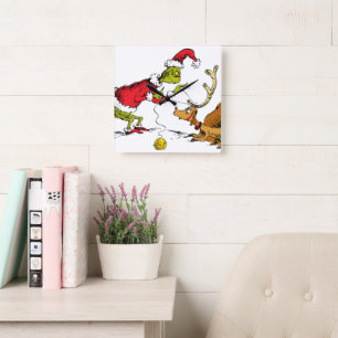 Grinch prepareert Max de rendier Vierkante Klok